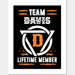 Team Davis Lifetime Member Gift T-shirt Surname Last Name Posters and Art